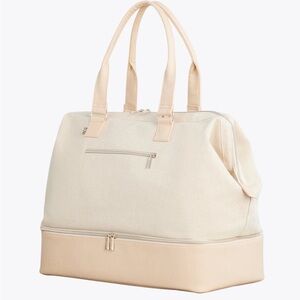 BEIS Cream and Tan weekender Bag